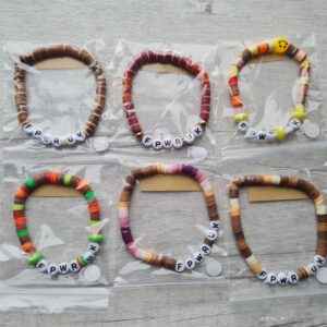 FPWR UK Beaded Bracelets | OOAK Unique Brown Bracelets | Made by PWS Families